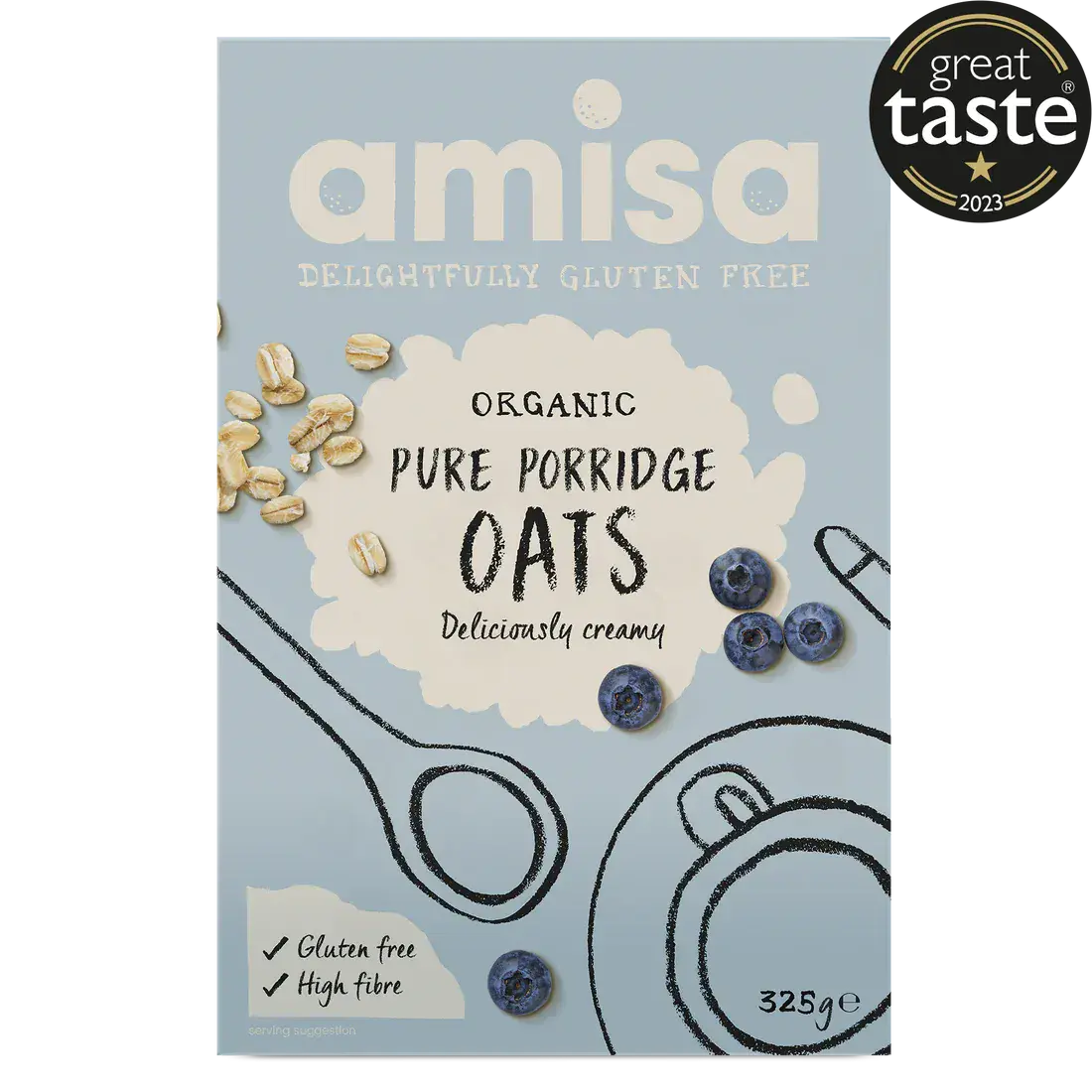 Amisa Pure Organic Porridge Oats 325g