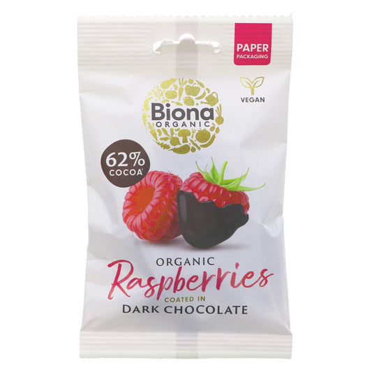 Biona Organic Dark Chocolate Raspberries 45g