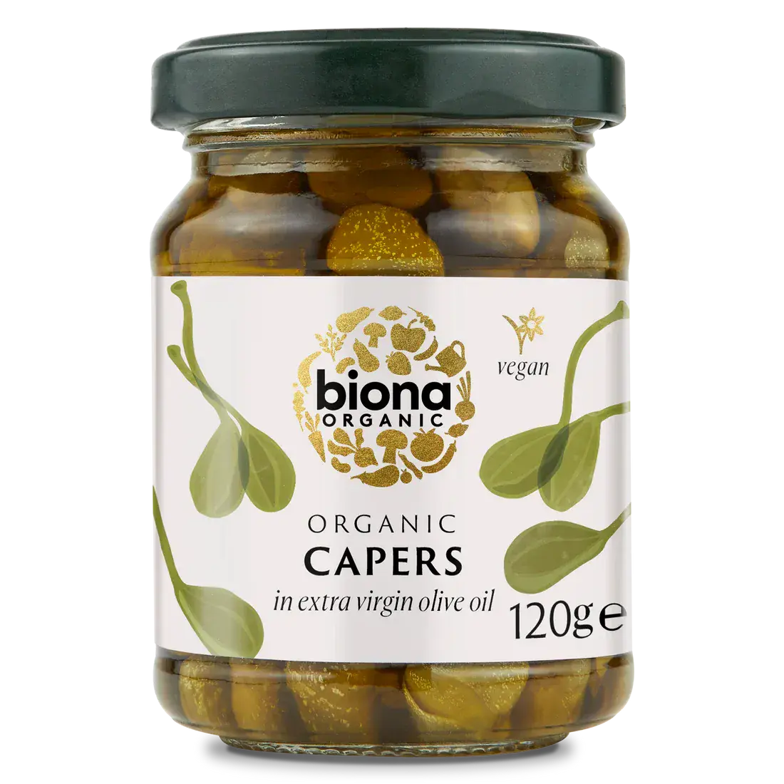Biona Organic Capers in Extra Virgin Olive Oil
