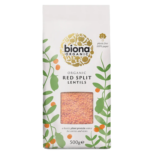 Biona Organic Red Split Lentils 500g