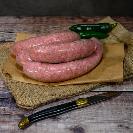 Organic Sausages - Pork and Cracked Black Pepper (Gluten Free)