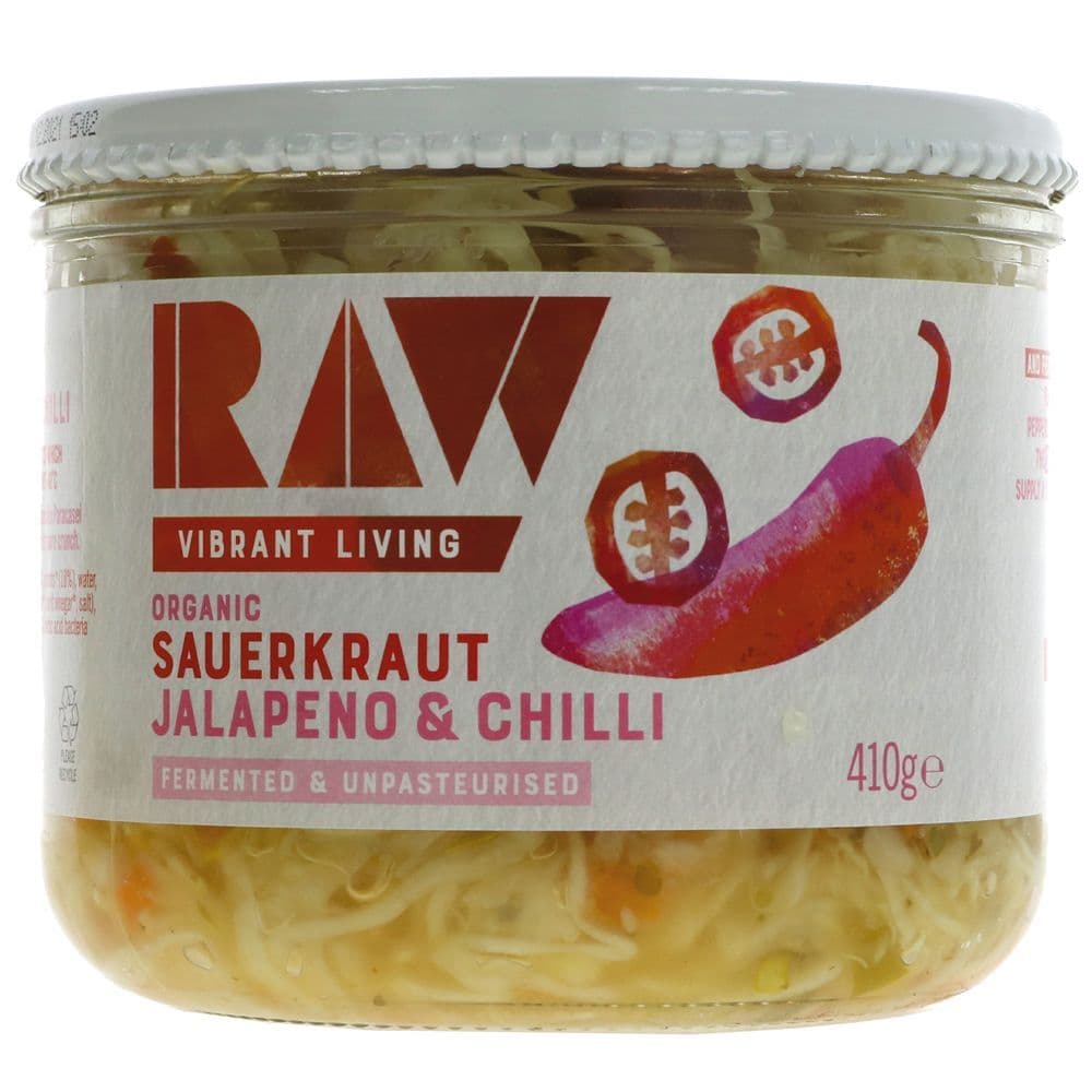Raw Organic Fresh Sauerkraut Feel the Heat Jalapeno & Chilli