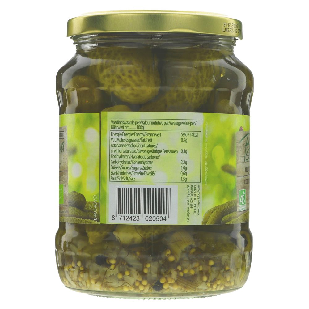 Bionova Gherkins Sour 670g